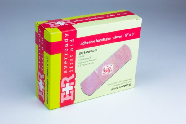 Adhesive Bandages- 3/4”x 3”, Box of 100 - Eco Medix