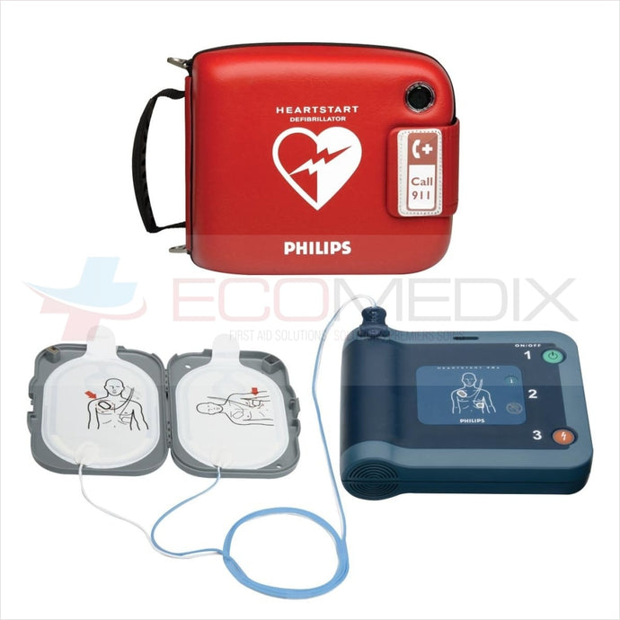Aed Philips Heartstart Frx W/2 Pad Cartridges Battery & Case English