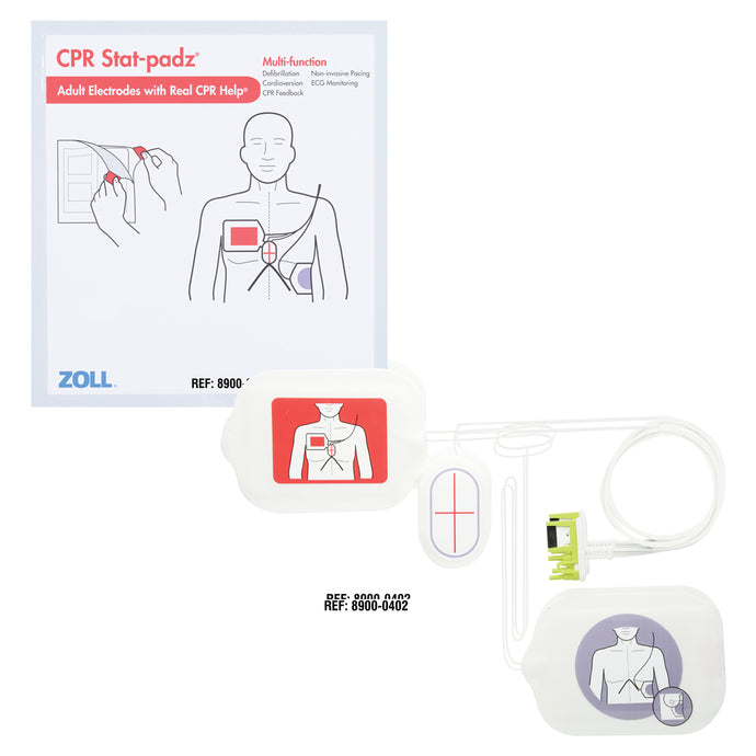 AED, ZOLL, ELECTRODES, ADULT, CPR Stat-padz, with CPR FEEDBACK