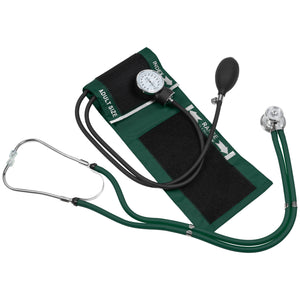 Blood Pressure Cuff With Stethoscope - (Hunters Green) - Eco Medix